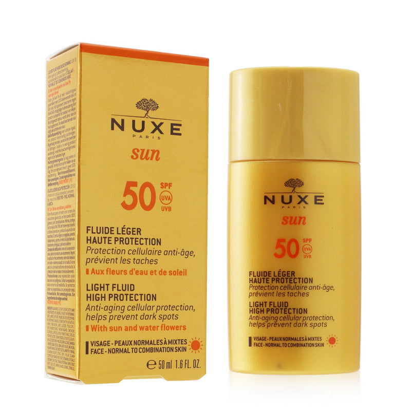 Nuxe Sun Light Fluid For Face - High Protection SPF50 (For Normal To Combination Skin)