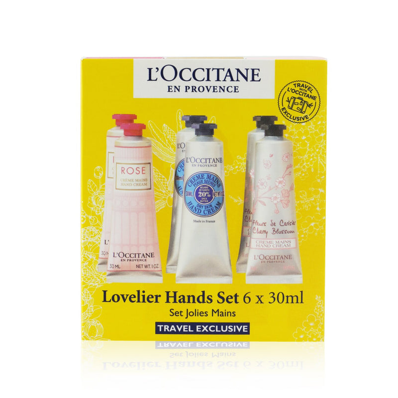 Lovelier Hands Set: 2xRose Hand Cream 30ml+2x Shea Butter Hand Cream 3ml+2x Cherry Blossom Hand Cream 30ml