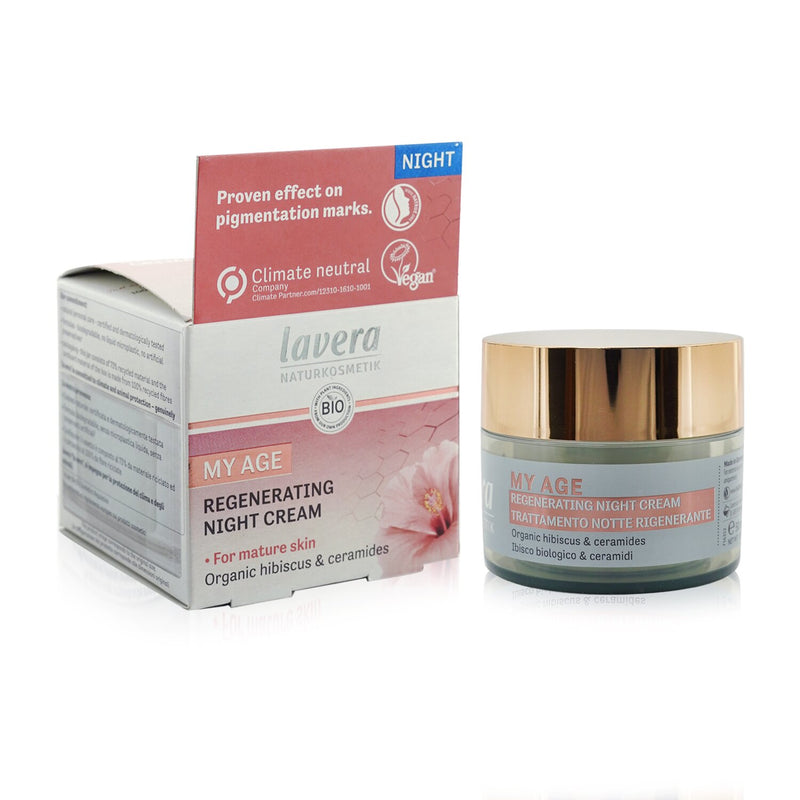 My Age Regenerating Night Cream With Organic Hibiscus & Ceramides - For Mature Skin