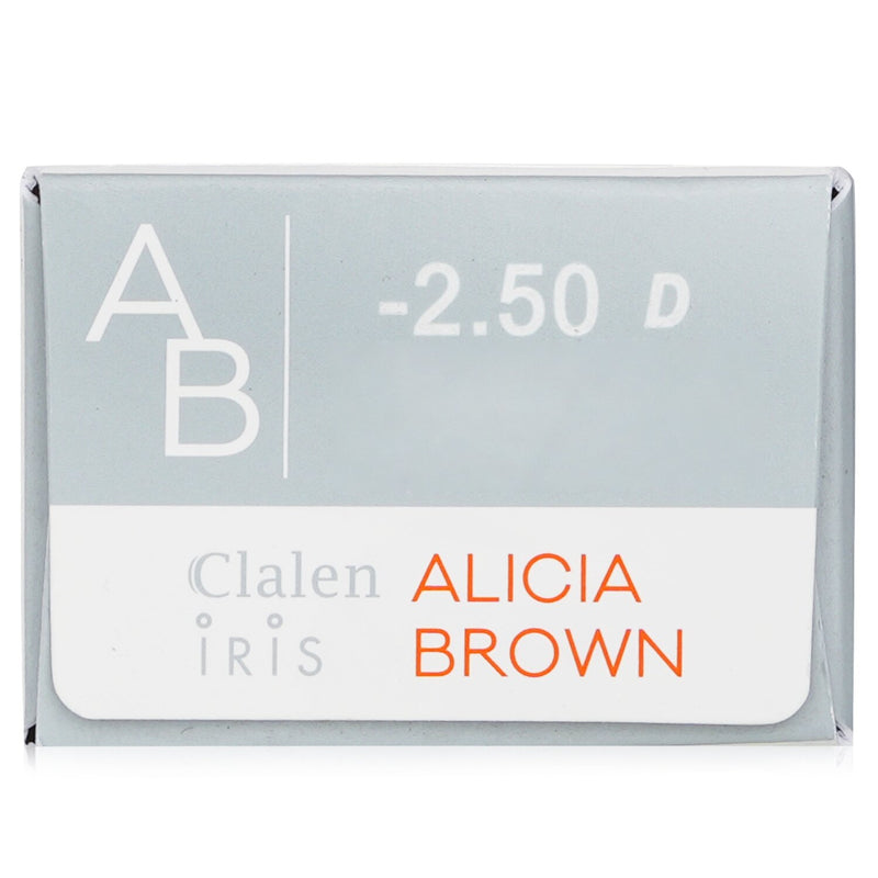 1 Day Iris Alicia Brown Color Contact Lenses -2.50