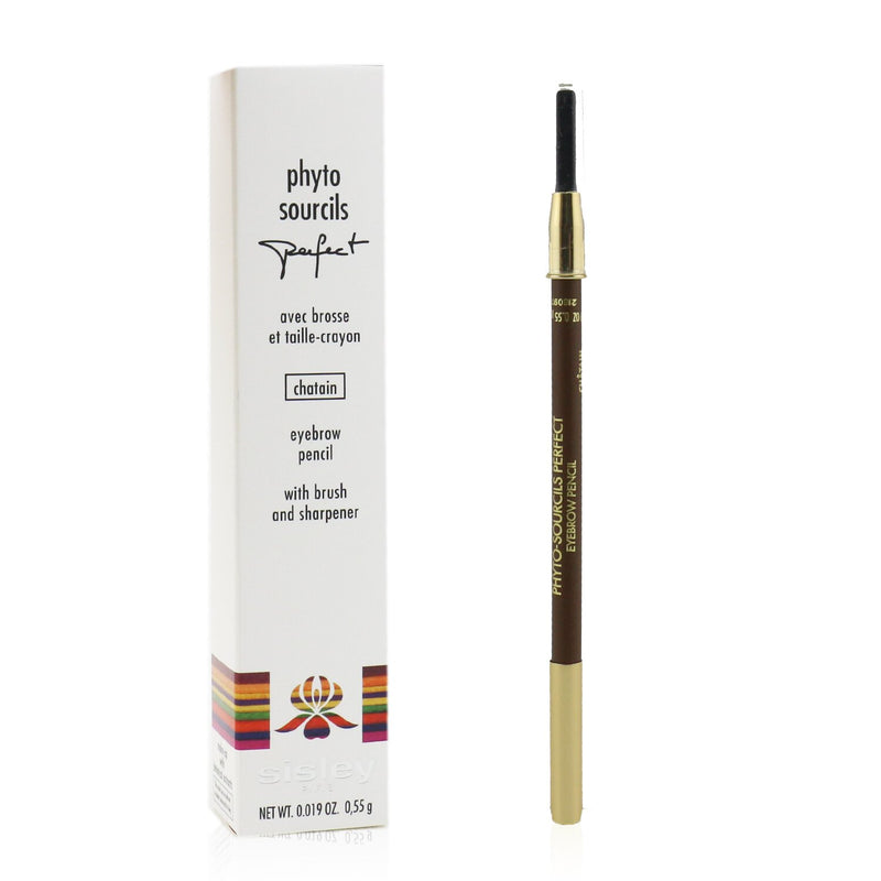 Phyto Sourcils Perfect Eyebrow Pencil (With Brush & Sharpener) - No. 02 Chatain