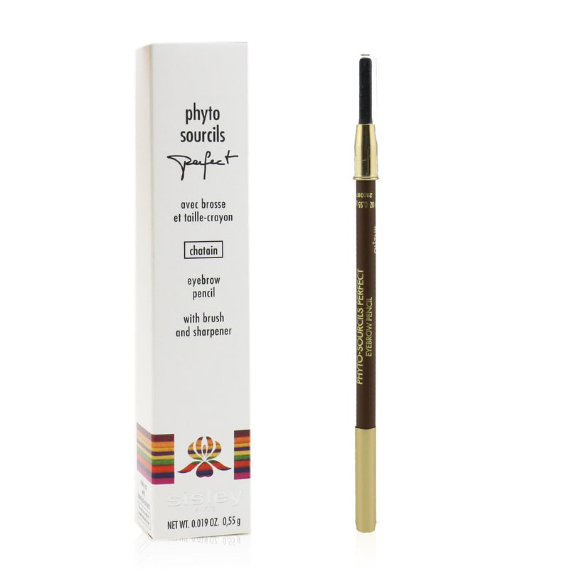 Phyto Sourcils Perfect Eyebrow Pencil (With Brush & Sharpener) - No. 02 Chatain