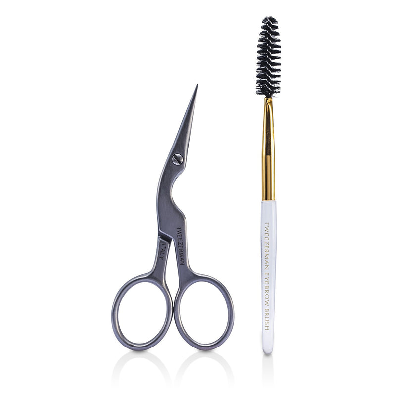 Stainless Brow Shaping Scissors & Brush