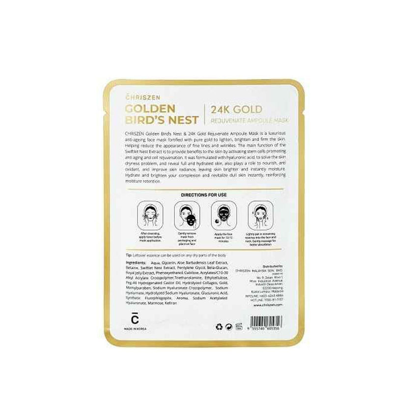 Golden Bird's Nest & 24 K Gold Rejuvenate Ampoule Mask