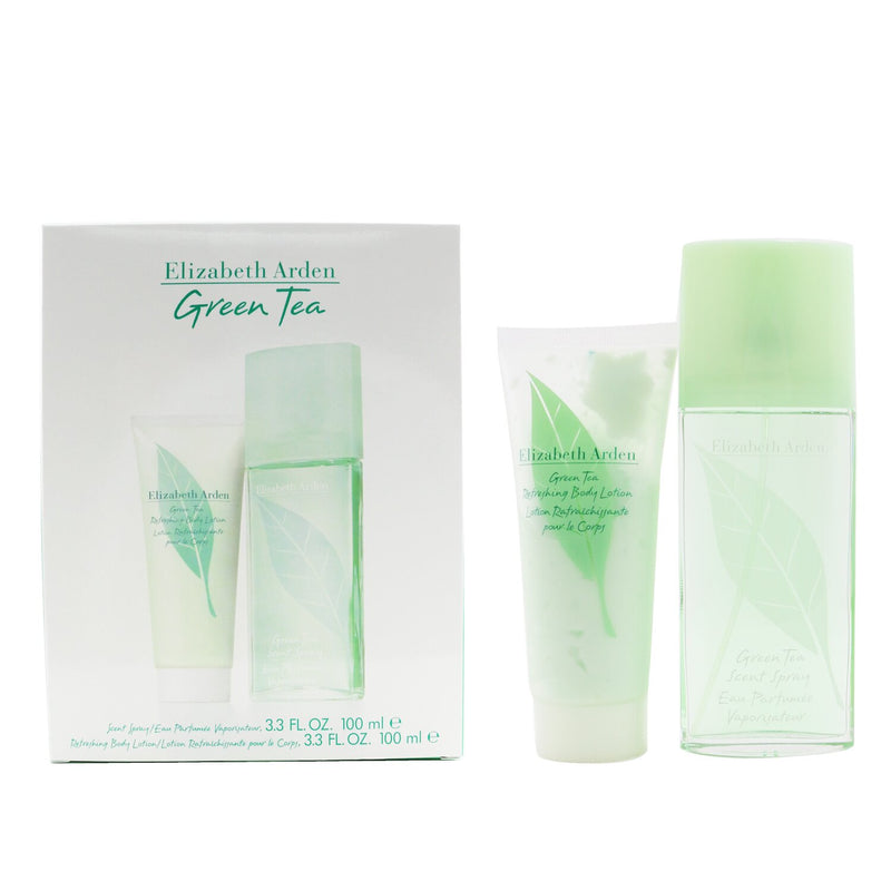 Green Tea Coffret: Eau Parfumee Spray 100ml/3.3oz + Refreshing Body Lotion 100ml/3.3oz