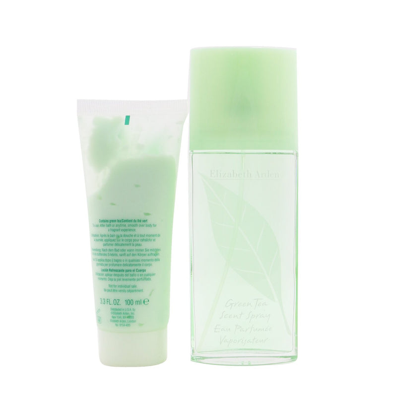 Green Tea Coffret: Eau Parfumee Spray 100ml/3.3oz + Refreshing Body Lotion 100ml/3.3oz