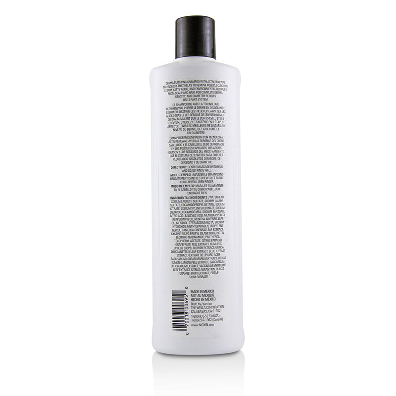 Derma Purifying System 1 Cleanser Shampoo (Natural Hair, Light Thinning)