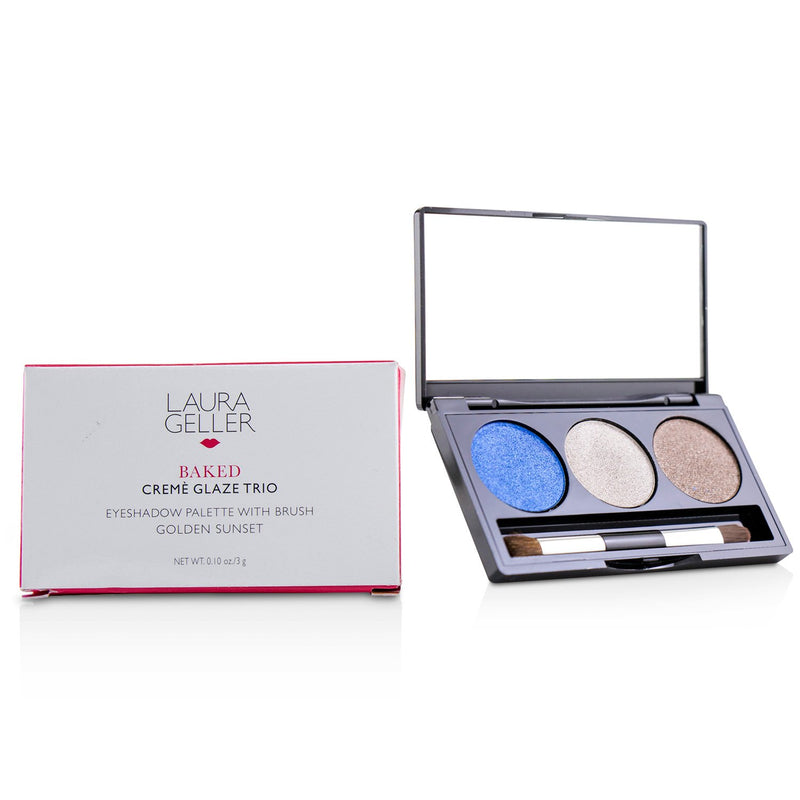 Baked Cream Glaze Trio Eyshadow Palette With Brush -