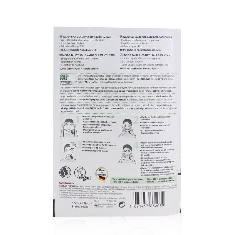 Sheet Mask - Purifying (With Natural Salicylic Acid & Organic Mint)