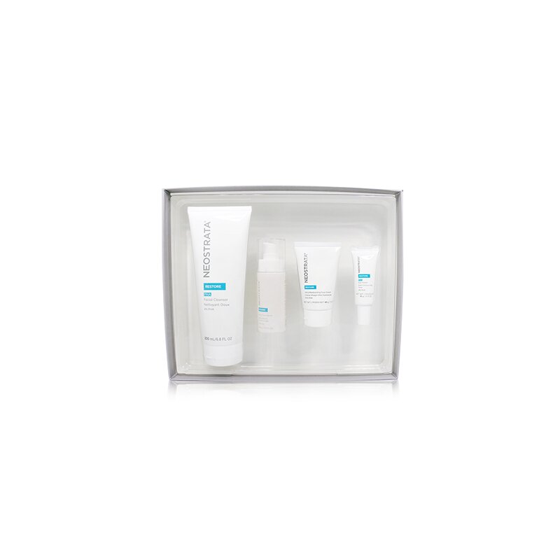 Sensitive Skin Antiaging Kit: Restore Cleanser, Restore Face Cream, Restore Face Serum, Restore Eye Cream