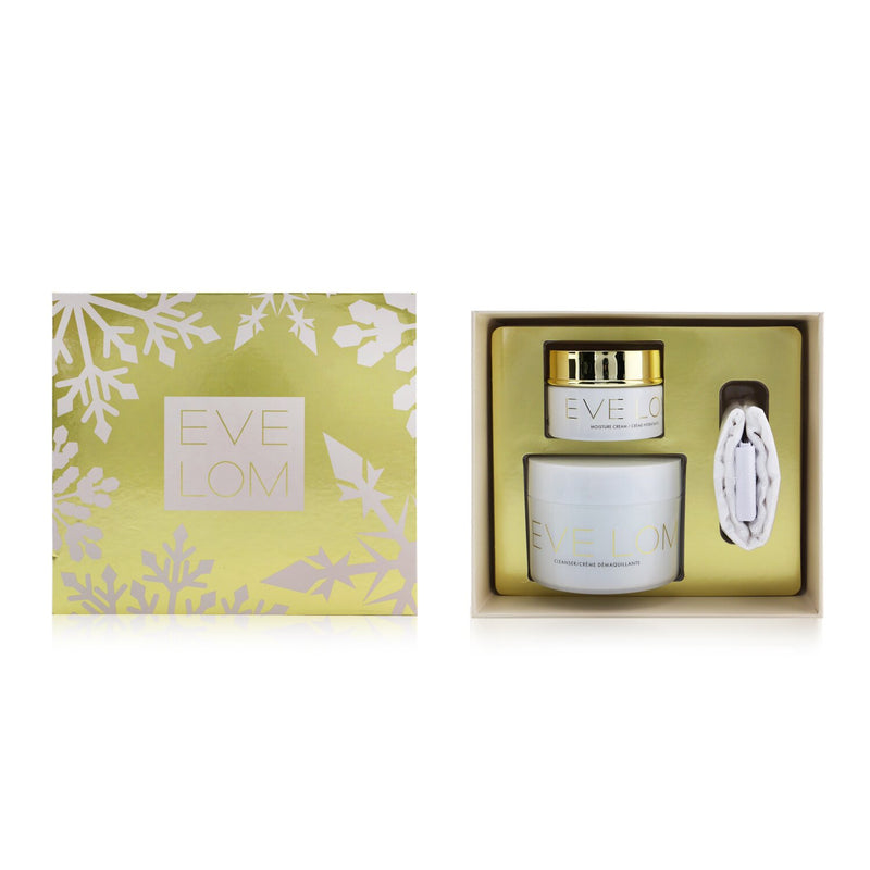 Begin & End Gift Set: Cleanser 200ml/6.8oz + Moisture Cream 50ml/1.6oz + Muslin Cloth