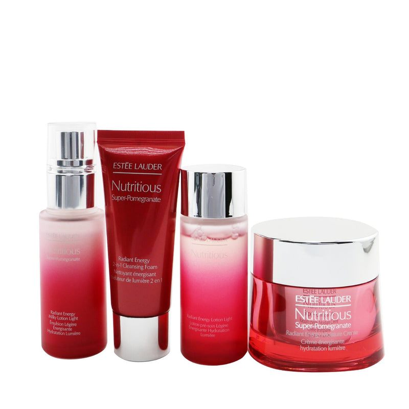 Nutritious Super-Pomegranate Reveal A Rosy Radiance Set: Moisture Creme+ Milky Lotion Light+ Lotion+ Cleansing Foam ...