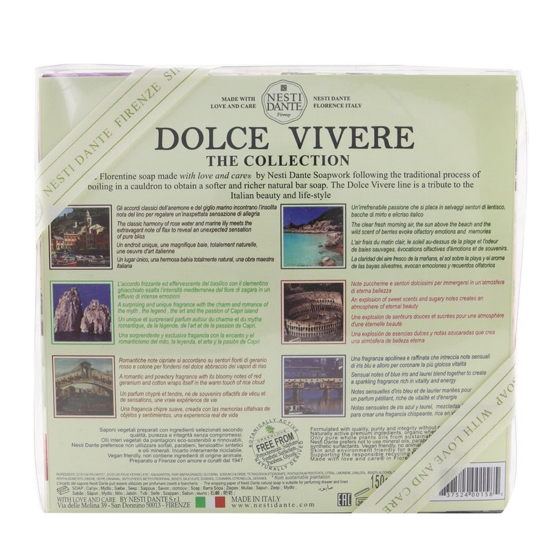 Dolce Vivere The Collection Soap Set: Sardegna + Portofino + Roma + Capri + Firenze + Venezia