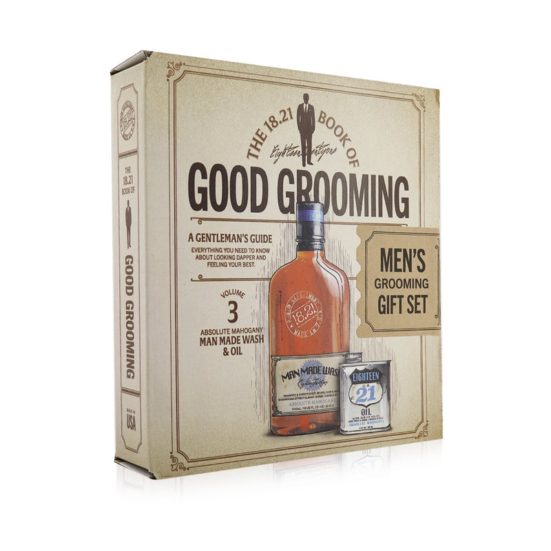 Book of Good Grooming Gift Set Volume 3: Absolute Mahogany (Wash 532ml  + Oil 60ml )