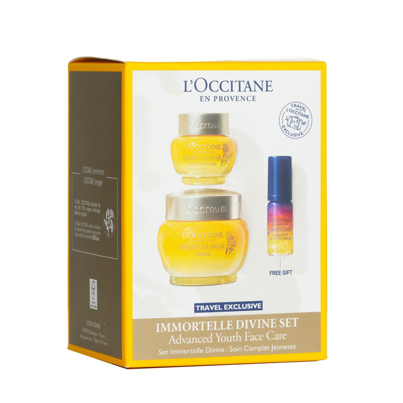 Immortelle Divine Set: Cream 50ml + Eye Balm 15ml + Overnight Reset Oil-In-Serum 5ml